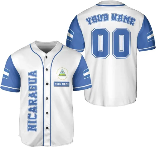 Miniatura 9 de Camiseta de béisbol de Nicaragua personalizada, camiseta de béisbol de Nicaragua personalizada para hombres y mujeres, camisas nicaragüenses
