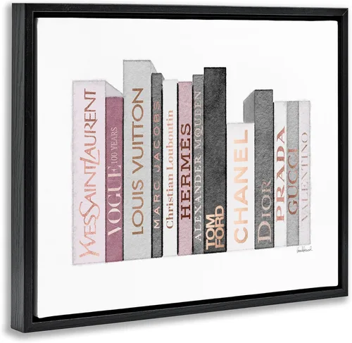Miniatura 4 de Stupell Industries Librero de diseñador de moda acuarela rosa y gris, diseño de Amanda Greenwood, 16 x 20 pulgadas