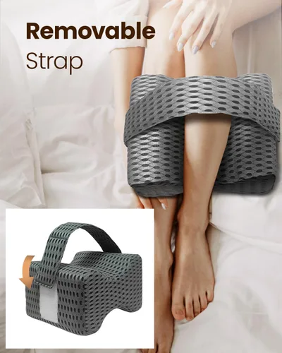 Miniatura 5 de Almohada de rodilla para dormir de lado, almohada de elevación de piernas para aliviar la columna vertebral torcida, ciática, entumecimiento