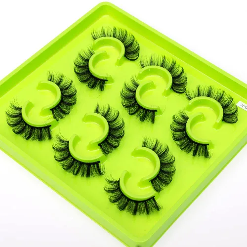 Miniatura 7 de Paquete de 6 pares de pestañas postizas esponjosas naturales de imitación de visón 3D (SR-1)