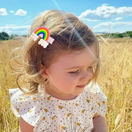 Miniatura 5 de AMMY Pinzas para el cabello de caramelo para niñas, 22 unidades, accesorios para el cabello, pasadores lindos pasadores de arco iris para niñas
