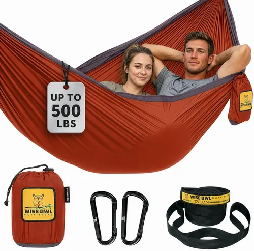Miniatura 25 de Wise Owl Outfitters Hamaca de camping – Hamaca portátil de 500 libras con correas de árbol – viajes, mochileros, senderismo, equipo de campamento al