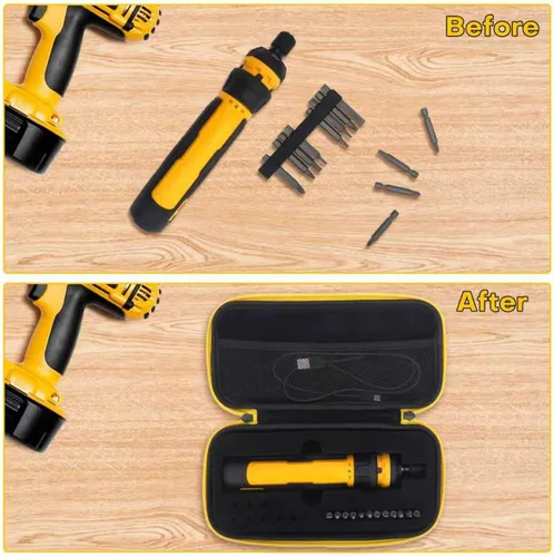 Miniatura 3 de YouKnow Funda de viaje compatible con destornillador inalámbrico DEWALT (DWHT66719) y puntas de destornillador con espuma personalizada