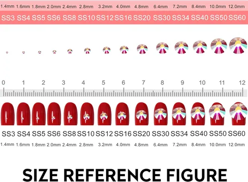 Miniatura 6 de 2880 diamantes de imitación termoadhesivos de imitación de cristal con parte trasera plana para manualidades, manualidades, ropa, zapatos