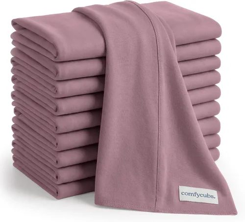 Miniatura 28 de Comfy Cubs - Juego de 10 paños para eructos de bebé - Grandes, 6 capas, 100% algodón ultraabsorbente para baba, saliva y desordenes de bebés recién