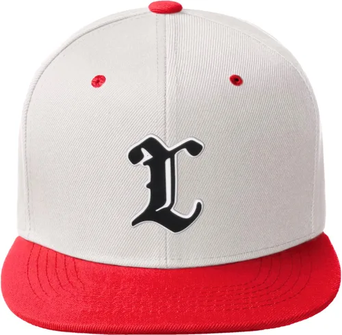 Miniatura 1485 de Daxton Gorra clásica con visera de billete plano con letras del alfabeto inglés antiguo de la A a la Z