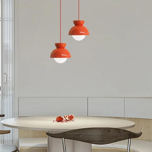 Miniatura 4 de Lámparas colgantes modernas para isla de cocina, pantalla de vidrio blanco leche, lámparas colgantes con cable ajustable para comedor, dormitorio