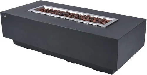 Miniatura 11 de Elementi Granville Paquete de Hoguera para Exteriores - Juego de Fogata Exterior Incluye Mesa de Hoguera de Concreto a Propano de 60", Pantalla