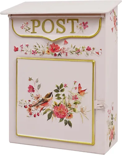 Miniatura 8 de Buzón vintage de montaje en pared para exteriores, buzones pequeños para casa exterior de metal, estilo antiguo, dije nostálgico para decoración