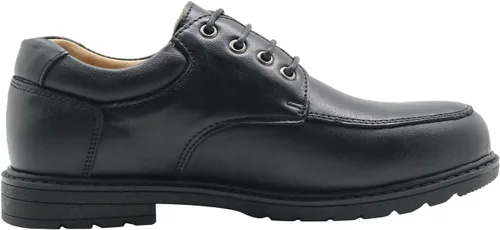 Miniatura 4 de AHANNIE - Zapatos de vestir clásicos de piel para niños con cordones negros para niños (niño pequeñoniño grande)