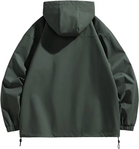 Miniatura 2 de RTRDE Chaquetas para hombre con capucha, chaqueta impermeable ligera para golf, ciclismo, cortavientos, M-3XL