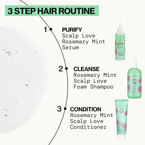 Miniatura 17 de Pacifica Scalp Love - Suero de menta y romero – Suero para el cuero cabelludo seco, escamoso y con picazón, tratamiento hidratante, hidratante