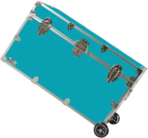 Miniatura 13 de C&N Footlockers - Baúl de almacenamiento de graduados XL con ruedas - Fabricado en los Estados Unidos - Reposapiés de acero para dormitorio