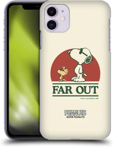 Miniatura 128 de Head Case Designs Funda rígida con licencia oficial de Peanuts Snoopy Woodstock Far Out Woodstock 50th compatible con Apple iPhone 15 Plus