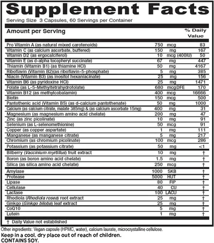 Miniatura 2 de Vitanica, Senior Symmetry, multivitaminas y minerales de 65 años en adelante, vegano, 180 cápsulas