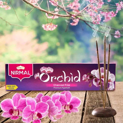 Miniatura 3 de Shubhkart Nirmal - Varitas de incienso – Paquete de 2 varillas de incienso, 140 varillas de incienso de orquídea para aromaterapia, yoga, calmante
