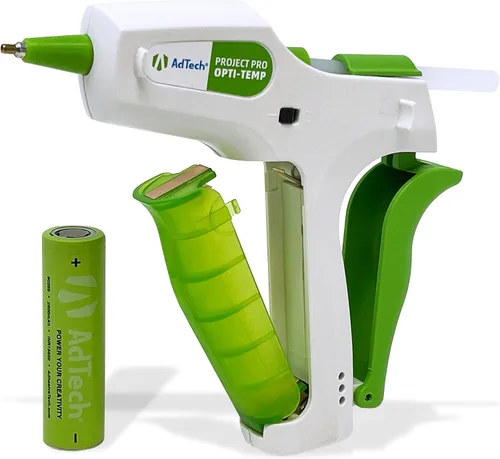 Miniatura 2 de AdTech Project Pro - Pistola de pegamento caliente inalámbrica recargable – Mini pistola de pegamento incluye 10 barras de pegamento Artistick sin