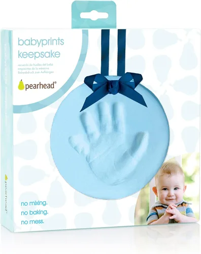 Miniatura 9 de Pearhead Easy DIY Babyprints - Kit de adornos de huellas de bebé con cinta, color azul (paquete de 2)