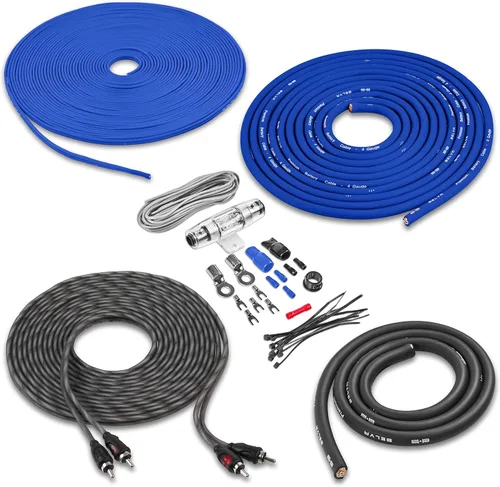 Miniatura 19 de Belva True 1/0 Calibre AWG Premium CCA Kit Completo de Cableado de Amplificador con Cable RCA OFC de 2 Canales - BAK02BL Azul
