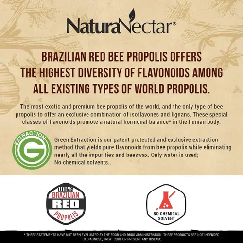 Miniatura 4 de NaturaNectar Paquete de propóleo de abeja natural, propóleos rojos y propóleos marrones, para apoyo inmunológico, salud respiratoria y metabolismo
