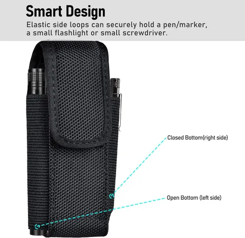 Miniatura 6 de Funda compatible con Leatherman Wave Plus Wingman Surge Rebar Multiherramienta Funda de cinturón de nylon con clip de cinturón