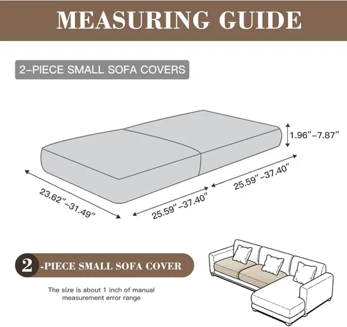 Miniatura 2 de Fundas de cojín para sofá seccional, fundas de asiento elásticas resistentes al desgaste para sofá, fundas protectoras lavables y elásticas