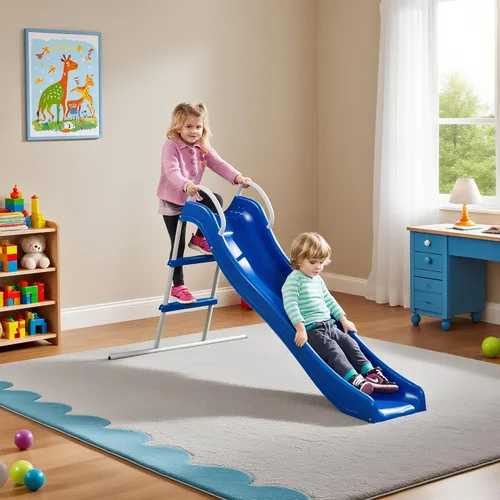 Miniatura 8 de Tobogán para interiores y exteriores, tobogán independiente de 6 pies con tobogán de escalera, tobogán acuático duradero, equipo para patio trasero