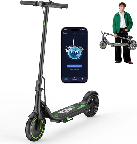 Miniatura 14 de VOLPAM Scooter eléctrico, motor potente de 250/500 W, alcance de 10/23 millas, suspensiones de choque duales, velocidad de 9/19 mph, scooter E