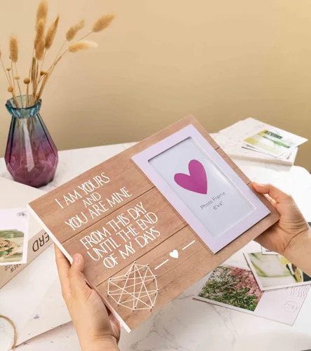 Miniatura 2 de NZY Regalo de prometida/prometido, regalo para novia y novio, regalo de compromiso, regalo de Día de San Valentín y Navidad, marco de fotos