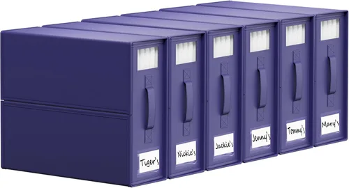 Miniatura 9 de SheetCube Organizadores de Sábanas para Cama y Almacenamiento Paquete de 6, Organizador de Armario de Ropa Blanca Plegable con Ventana y Etiqueta