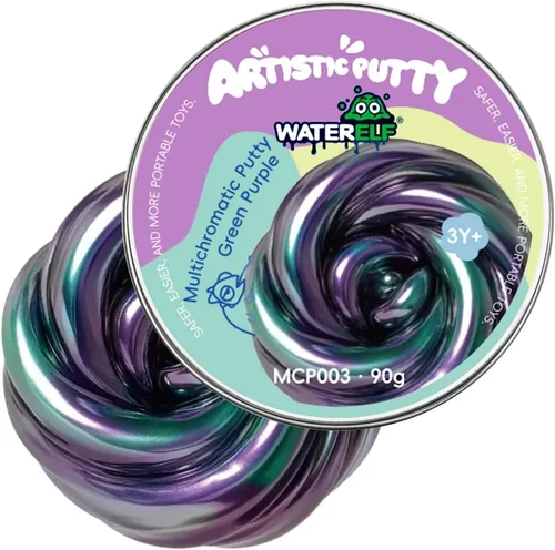 Miniatura 16 de WATERELF Masilla de slime Galaxy para niños, regalo del día del niño, juguetes sensoriales para terapia artística, juguetes para niños y niñas, Rojo