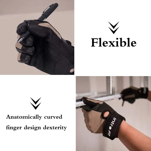 Miniatura 5 de Guantes de escalada, guantes de cuerda, perfectos para rappel, rescate, roca, árbol, pared, escalada de montaña