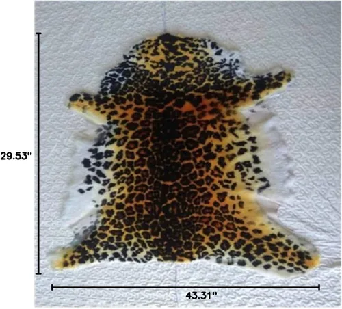 Miniatura 2 de Alfombra de Área Estilo Chic con Estampado de Tigre Leopardo Piel de Oveja Australiana Alfombra Suave de Felpa Manta de Piel de Cordero Alfombra