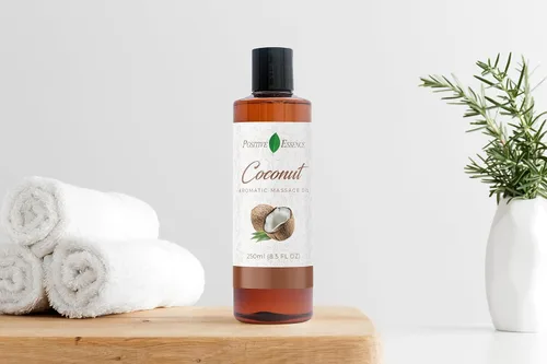 Miniatura 3 de Aceite de masaje de coco relajante, hecho con aceite de jojoba, aceite de almendras dulces, vitamina E y aceite de coco virgen extra, regalos
