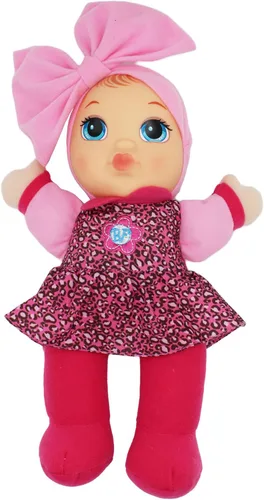 Baby's First Muñeca suave y tierna Baby Kisses - Vestido con top estampado y leggings - Presione su barriga para un dulce beso suena y dice te amo
