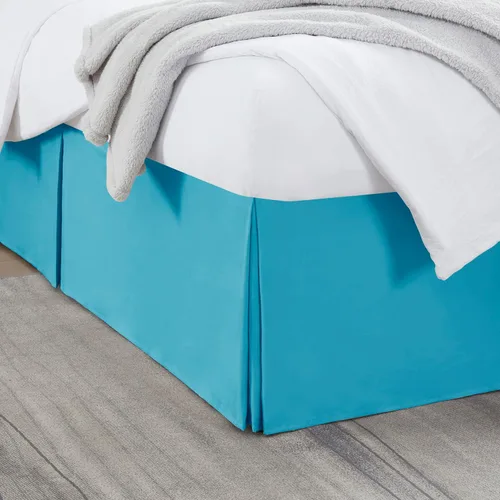 Miniatura 23 de Nestl Falda de cama individual blanca – Falda de cama de tamaño individual de 14 pulgadas de caída – Faldas de cama de microfibra cepillada – Falda