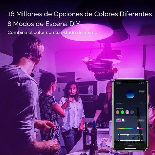 Miniatura 2 de DAYBETTER Bombillas inteligentes, bombilla Alexa, bombillas WiFi, bombilla RGBCW que cambia de color A19 9W 800LM, bombillas inteligentes que