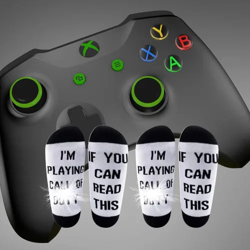 Miniatura 7 de LEVLO Call Game Lover Gift Video Games Calcetines de algodón elástico cómodo unisex calcetines para jugadores