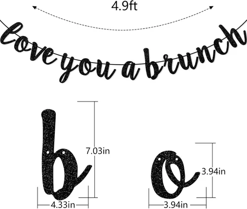 Miniatura 2 de Cartel de Love You A Brunch, decoración de fiesta de cumpleaños, fiesta de compromiso, brunch, adorno de banderines de fiesta de brunch