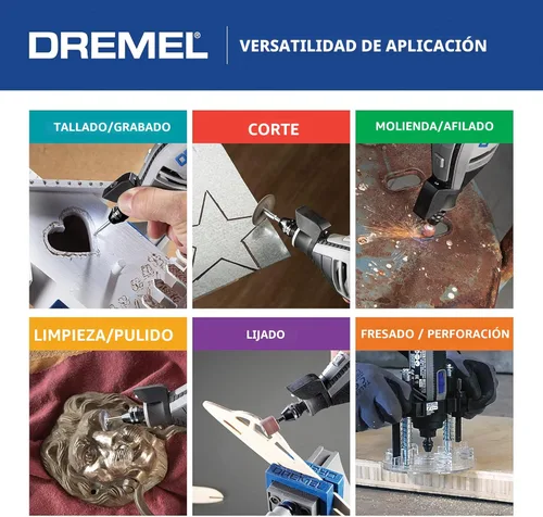 Miniatura 8 de Kit de herramienta giratoria versátil Dremel 4300-9/64 con eje flexible - 9 piezas adicionales y 64 accesorios - Ideal para grabado, grabado