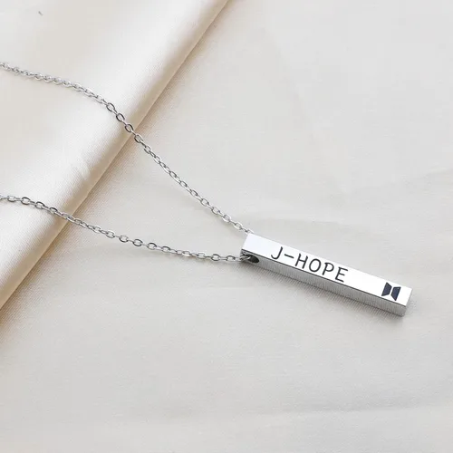 Miniatura 3 de ZWYQWN KPOP ARMY Collar de regalo para mujeres y niñas RM JIM JK V JIMIN J-HOPE SUGA Collar de cumpleaños para mujeres Metal Acero inoxidable