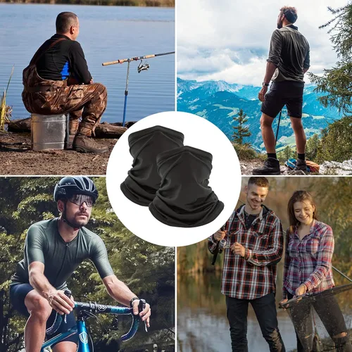 Miniatura 4 de Paquete de 4 polainas refrescantes para el cuello, bufanda de verano, protección contra rayos UV, pasamontañas para hombres y mujeres, pesca