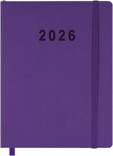 Miniatura 9 de Agenda académica 26-27, planificador semanal y mensual, julio de 2026 a junio de 2027, páginas de vacaciones, contactos y notas, cubierta de cuero