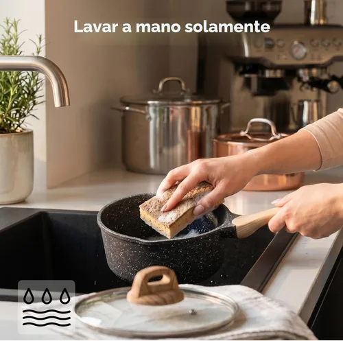 Miniatura 5 de JEETEE Juego de ollas y sartenes antiadherentes, 23 piezas, juegos de utensilios de cocina de cocina saludable, juego de cocina de inducción