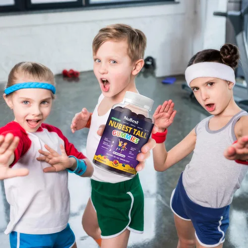 Miniatura 8 de NuBest Gomitas Tall para Niños de 2+ Años y Adolescentes Fortaleza Ósea, Inmunidad, Salud Digestiva con Calcio, Vitamina D3, K2, Complejo B