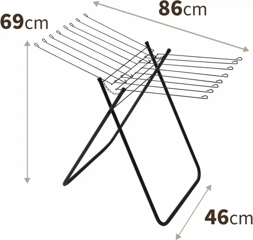 Miniatura 2 de Tenma PSBK-01 - Secadora de ropa con un diseño elegante que es fácil de mezclar con cualquier interior, lavandería, interior, tendedero negro