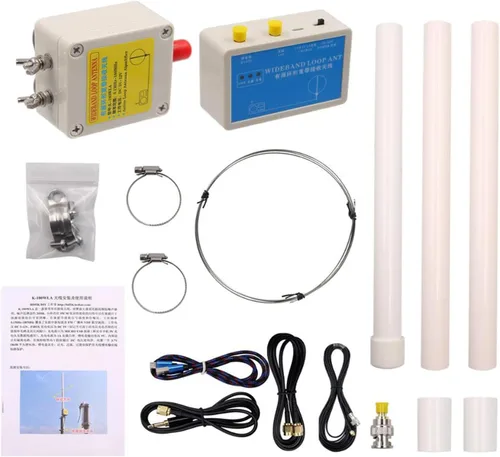 Miniatura 8 de K-180WLA Antena de Bucle Activo de Radio de Onda Corta 100KHz-180MHz Antena de Radio de Banda Completa LW/MW/SW/FM/VHF 20dBi Antena de Bucle