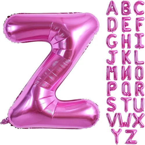 Miniatura 12 de TONIFUL Globos grandes de 40 pulgadas de color rojo rosa con letras B, globos gigantes de letras del alfabeto, globos grandes de Mylar
