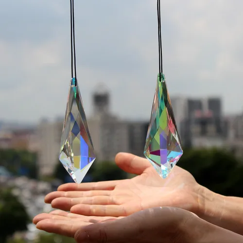 Miniatura 8 de STINO - 2 piezas prismas atrapasoles de bola de cristal de 4cm, atrapasoles colgantes con prisma de vidrio, creador de arcoíris para ventanas