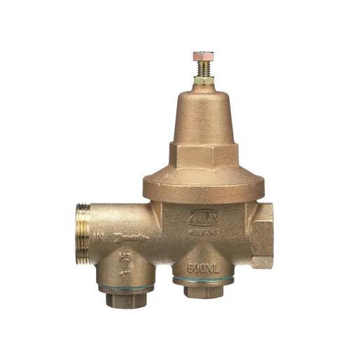 Miniatura 21 de Zurn Wilkins válvula de latón reductora de presión de agua de 3/4 de pulgada Modelo 34-600XL con válvula de revisión de paso y colador, Unión FNPT x